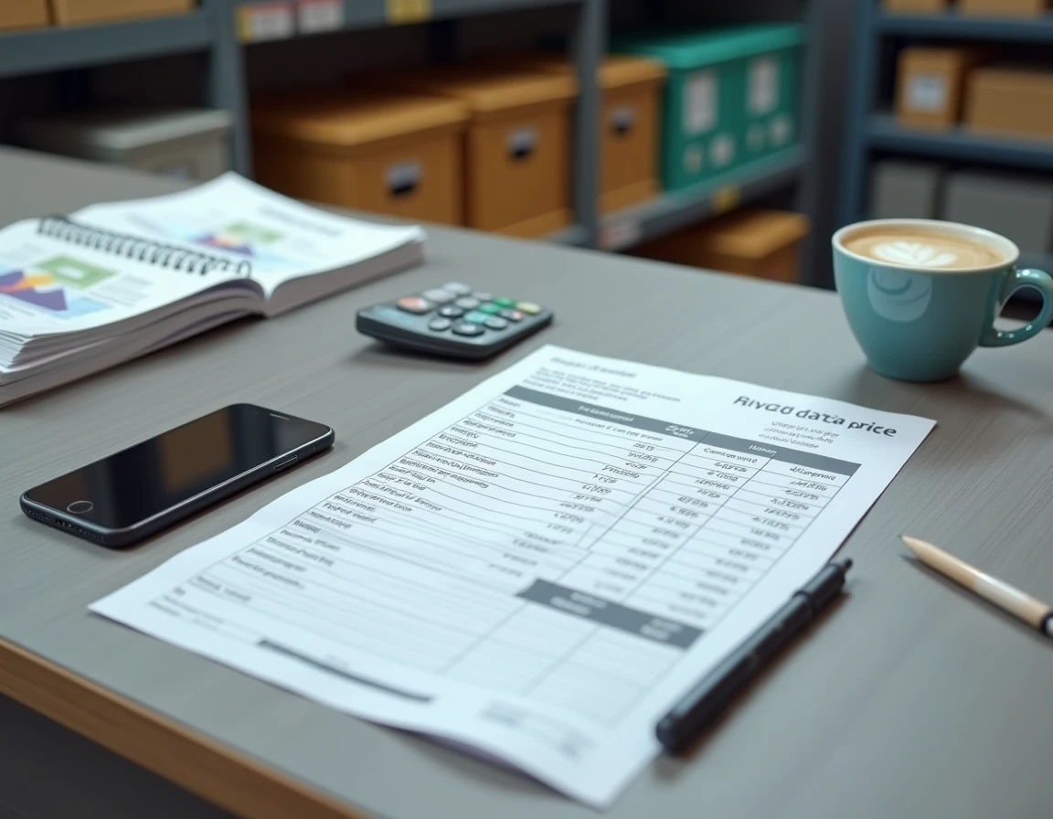 Devis de livraison chantier pour poutrelles et hourdis posé sur un bureau de négociant avec stylo et calculatrice
